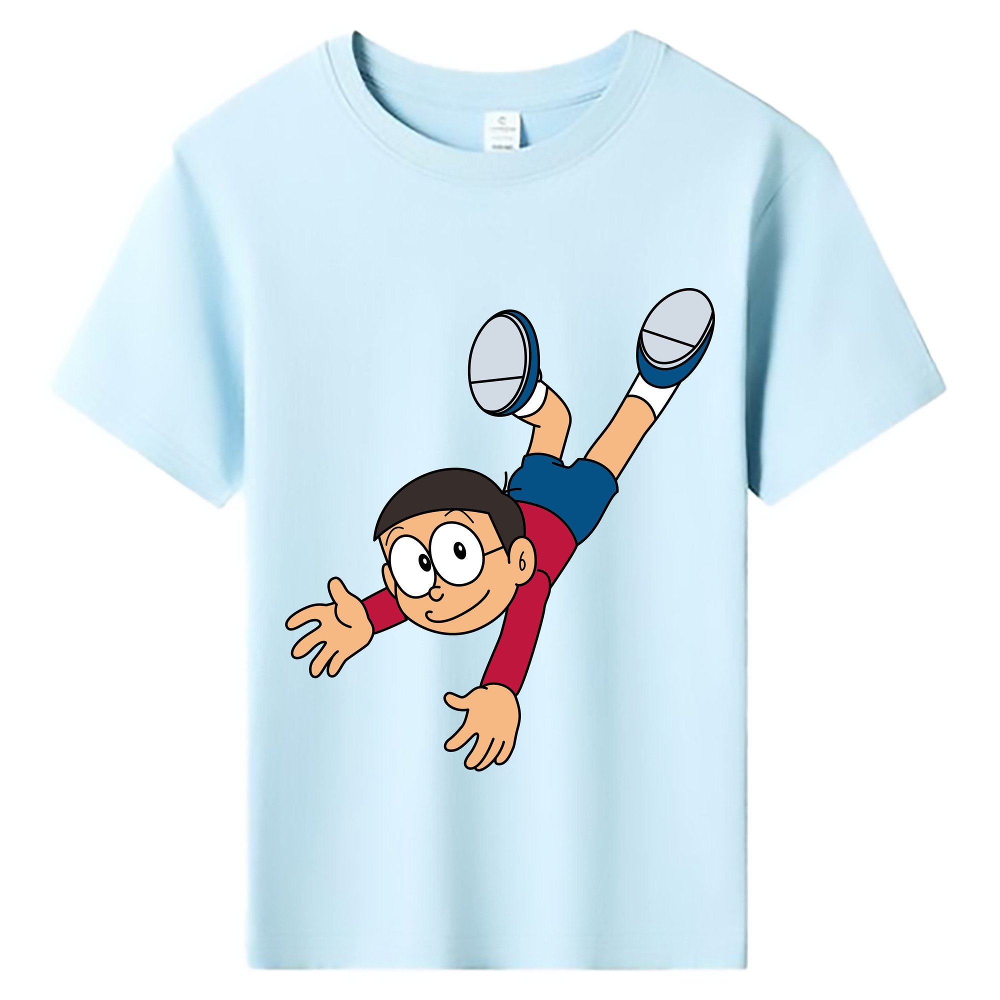 （画像用） ドラえもん 野比 のび太 Doraemon Nobita Nobi 綿100％キッズTシャツ（フロントプリント）